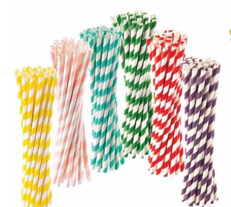 PAPER STRAWS – 6X200MM - PACK OF 500PCS