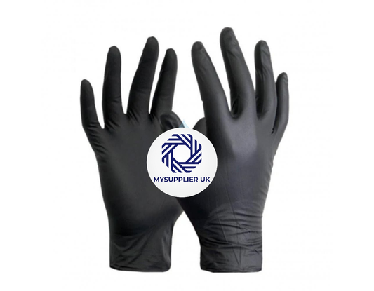 Aurelia Gloves Absolute - Black Nitrile Gloves - Powder Free - 10 Boxes x 100 Gloves
