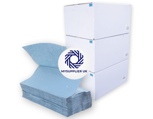 BUNDLE OFFER - FREE DELIVERY - Blue - V-Fold -Paper Hand Towels
