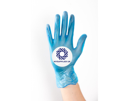 Aurelia Gloves Aurelia - Delight Blue Vinyl Gloves - Powder Free - 10 Cases x 100 Gloves