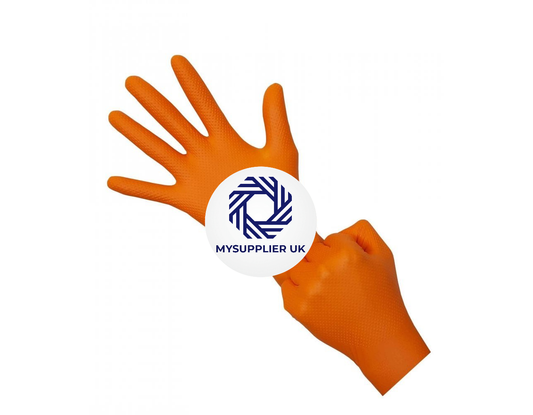 Aurelia Gloves Ignite Heavy Duty Orange Nitrile Gloves  10 boxes x 100 gloves (90 XL and XXL)